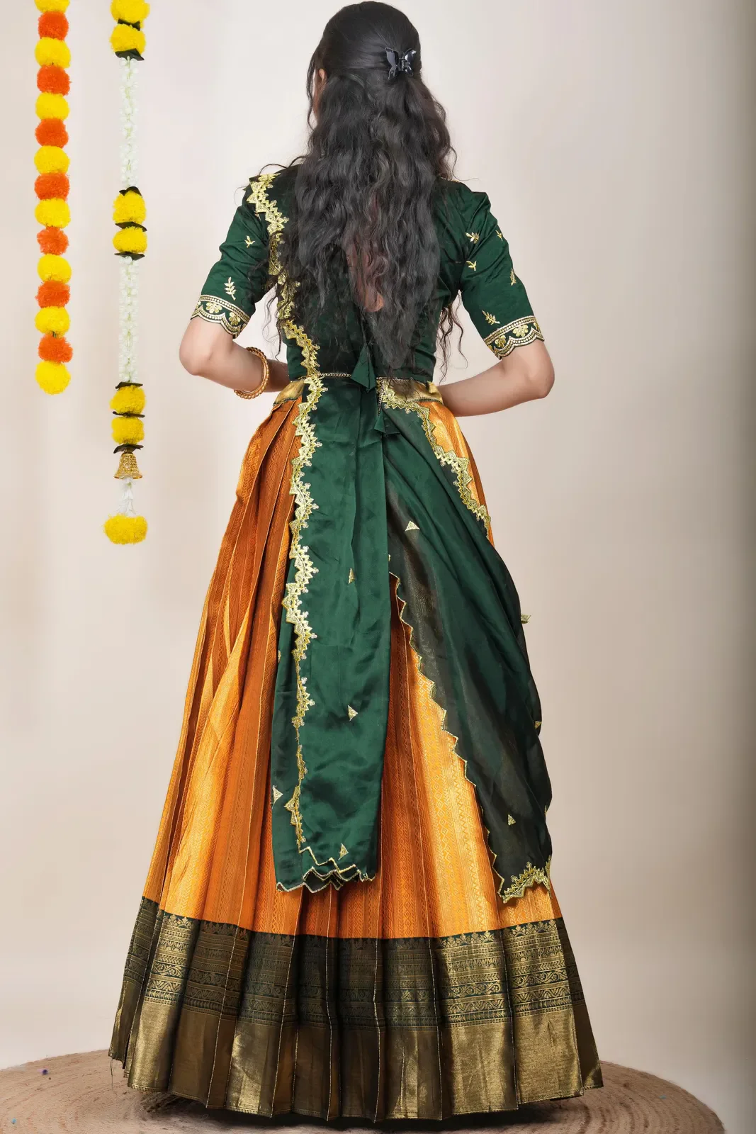 South Indian Festival Traditional Half Saree LineShower - Image 72