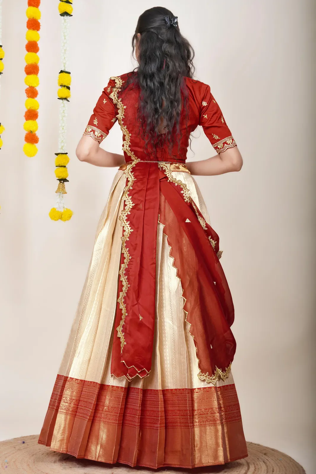 South Indian Festival Traditional Half Saree LineShower - Image 78