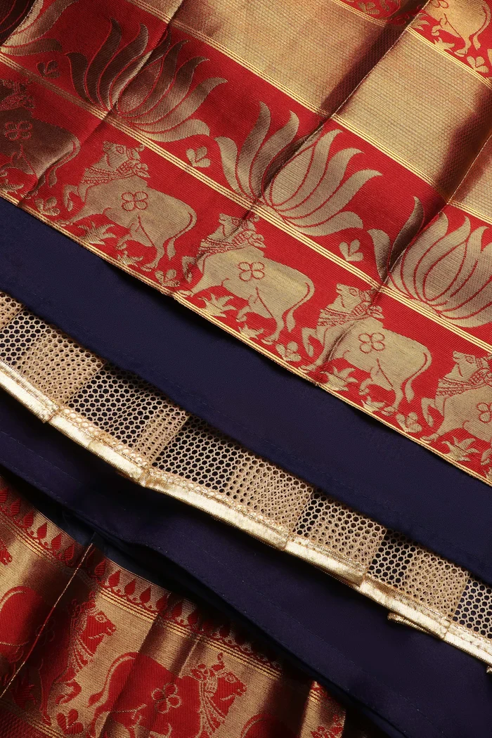South Indian Festival Traditional Half Saree Lotus - Image 31