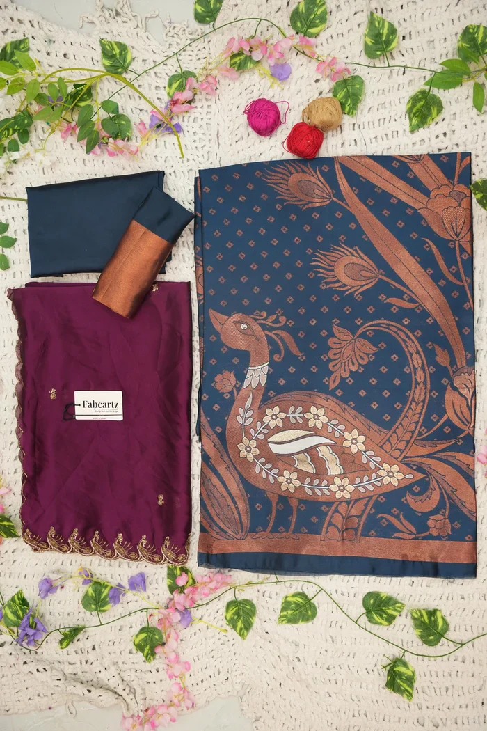 South Indian Festival Traditional Half Saree Morwali - Image 32