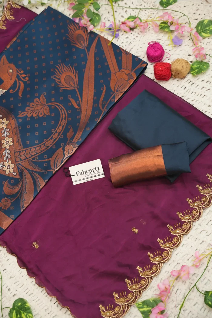 South Indian Festival Traditional Half Saree Morwali - Image 38