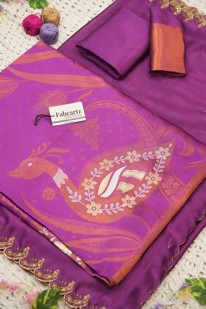 South Indian Festival Traditional Half Saree Morwali - Image 54