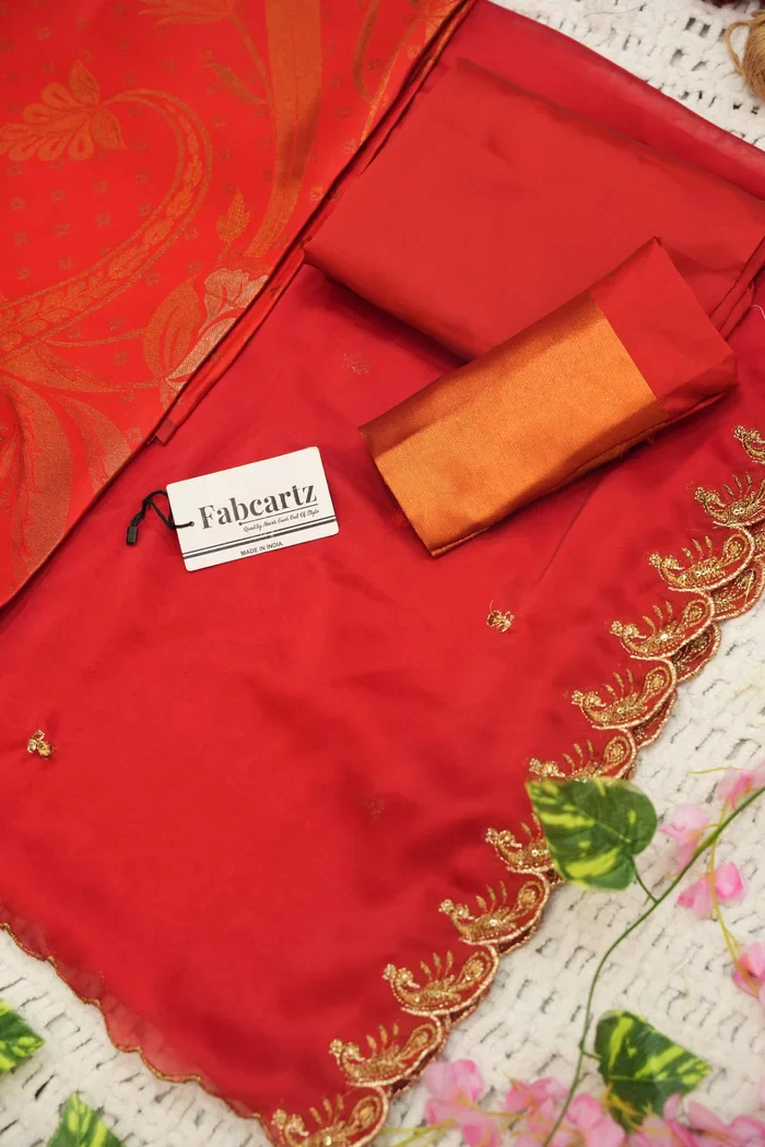 South Indian Festival Traditional Half Saree Morwali - Image 64