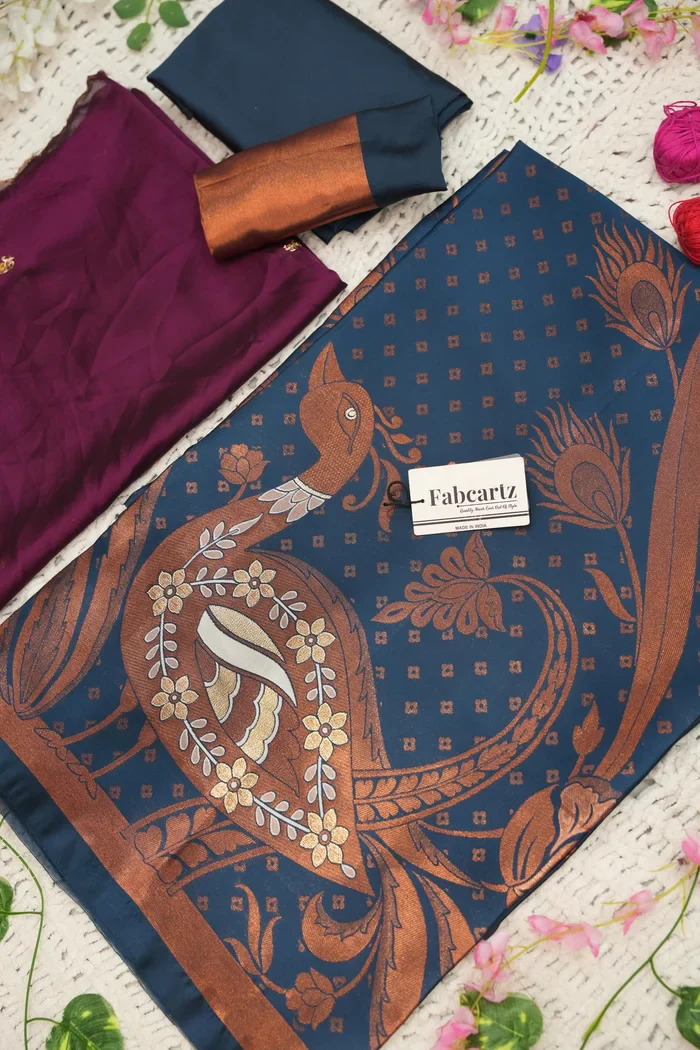 South Indian Festival Traditional Half Saree Morwali - Image 58