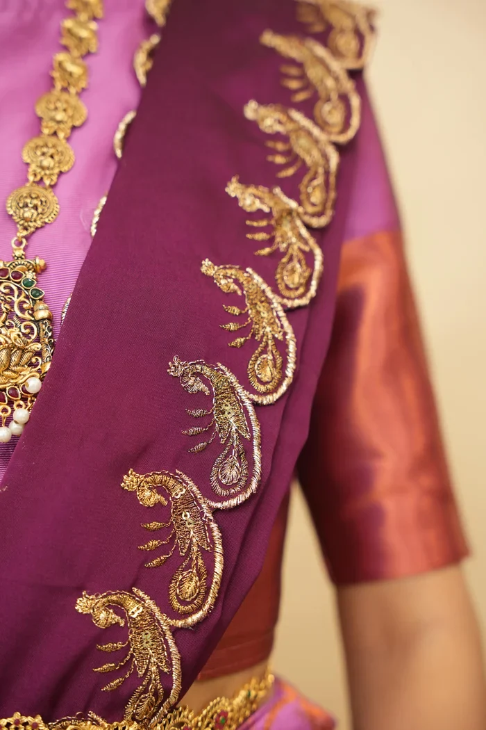 South Indian Festival Traditional Half Saree Morwali - Image 6
