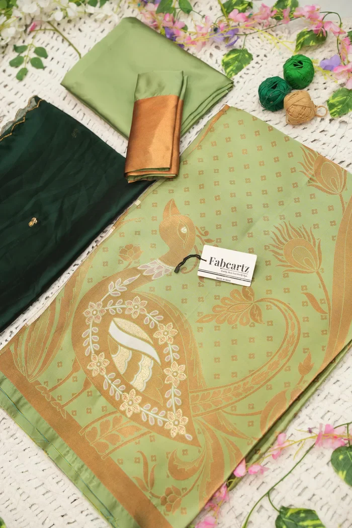 South Indian Festival Traditional Half Saree Morwali - Image 66