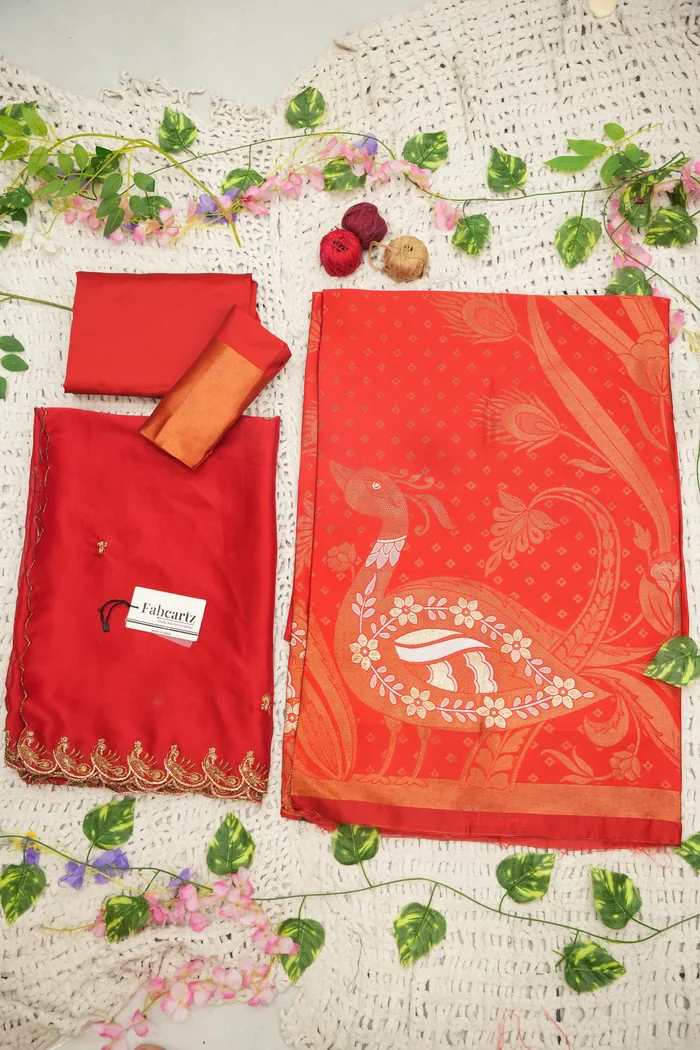 South Indian Festival Traditional Half Saree Morwali - Image 90