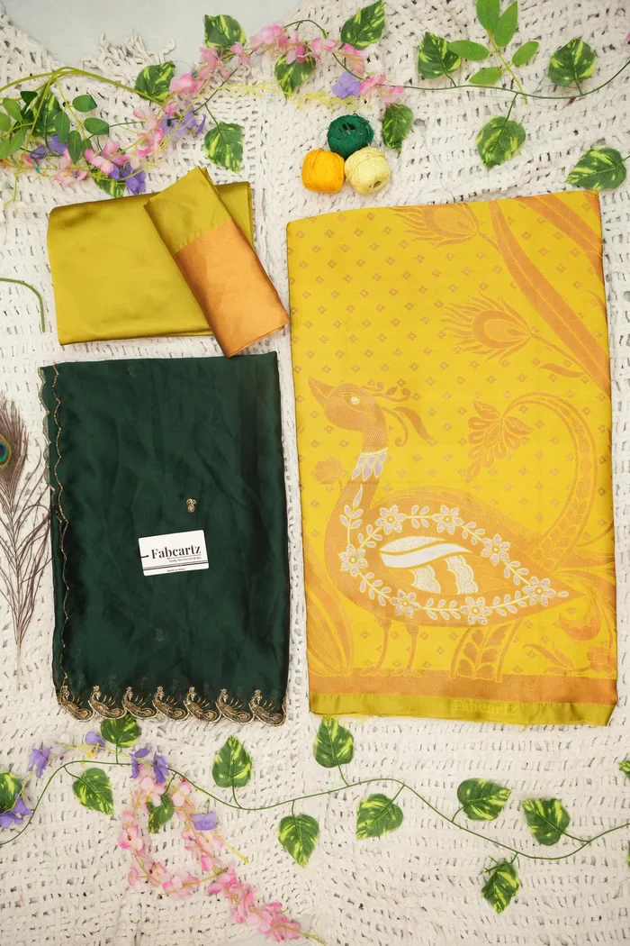 South Indian Festival Traditional Half Saree Morwali - Image 99