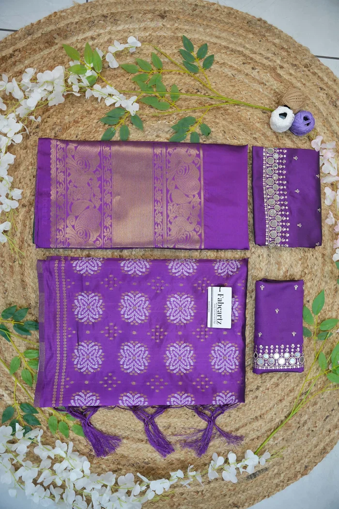 South Indian Festival Traditional Half Saree Myriti - Image 17