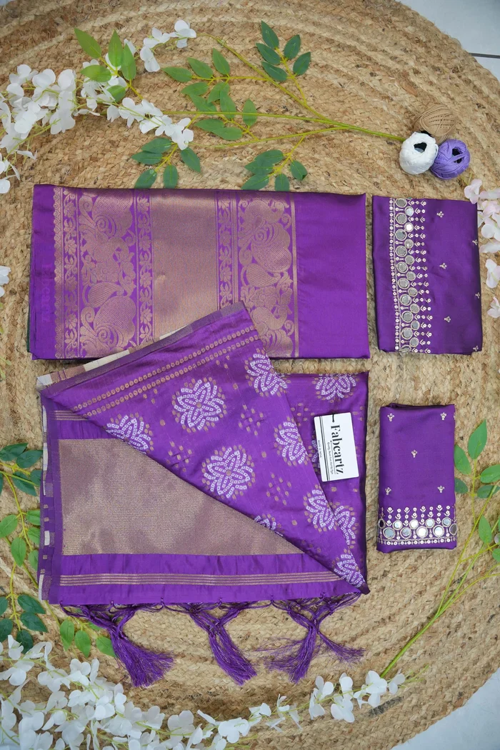 South Indian Festival Traditional Half Saree Myriti - Image 18