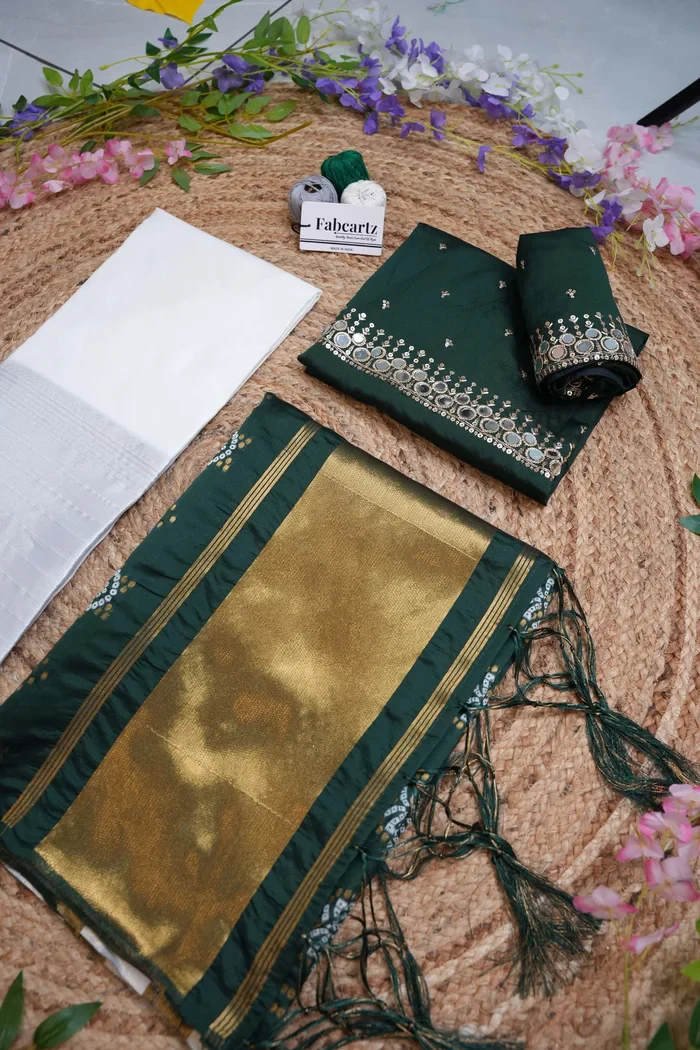 South Indian Festival Traditional Half Saree Myriti - Image 26
