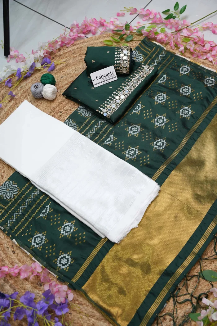 South Indian Festival Traditional Half Saree Myriti - Image 29