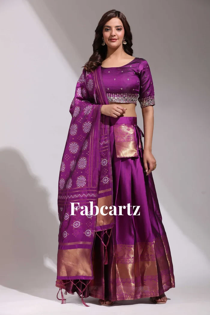 South Indian Festival Traditional Half Saree Myriti - Image 52