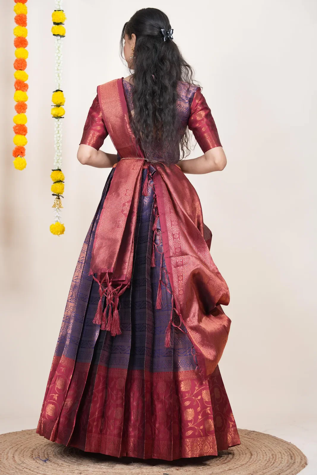 South Indian Festival Traditional Half Saree Mythili - Image 42