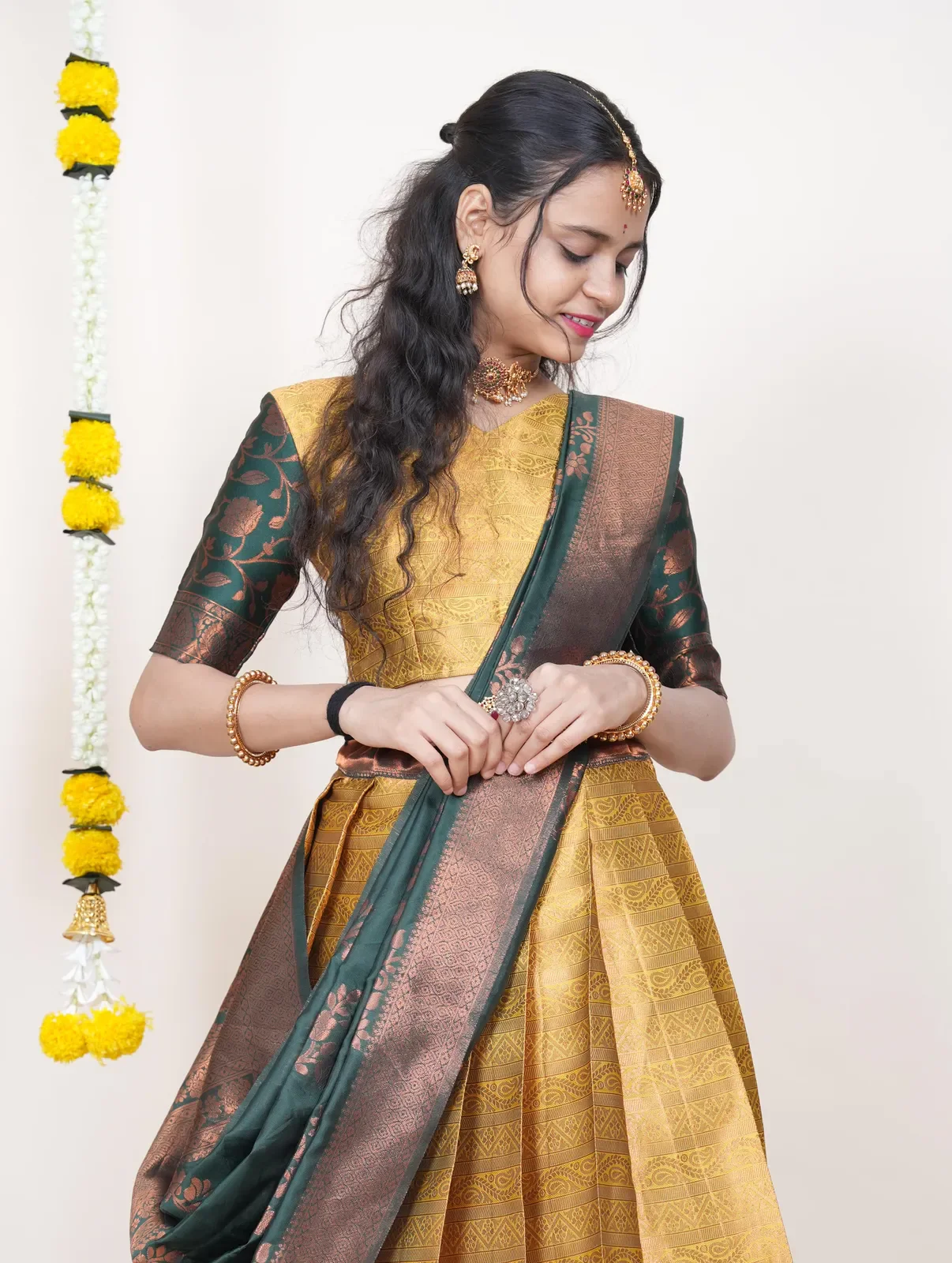 South Indian Festival Traditional Half Saree Mythili - Image 54