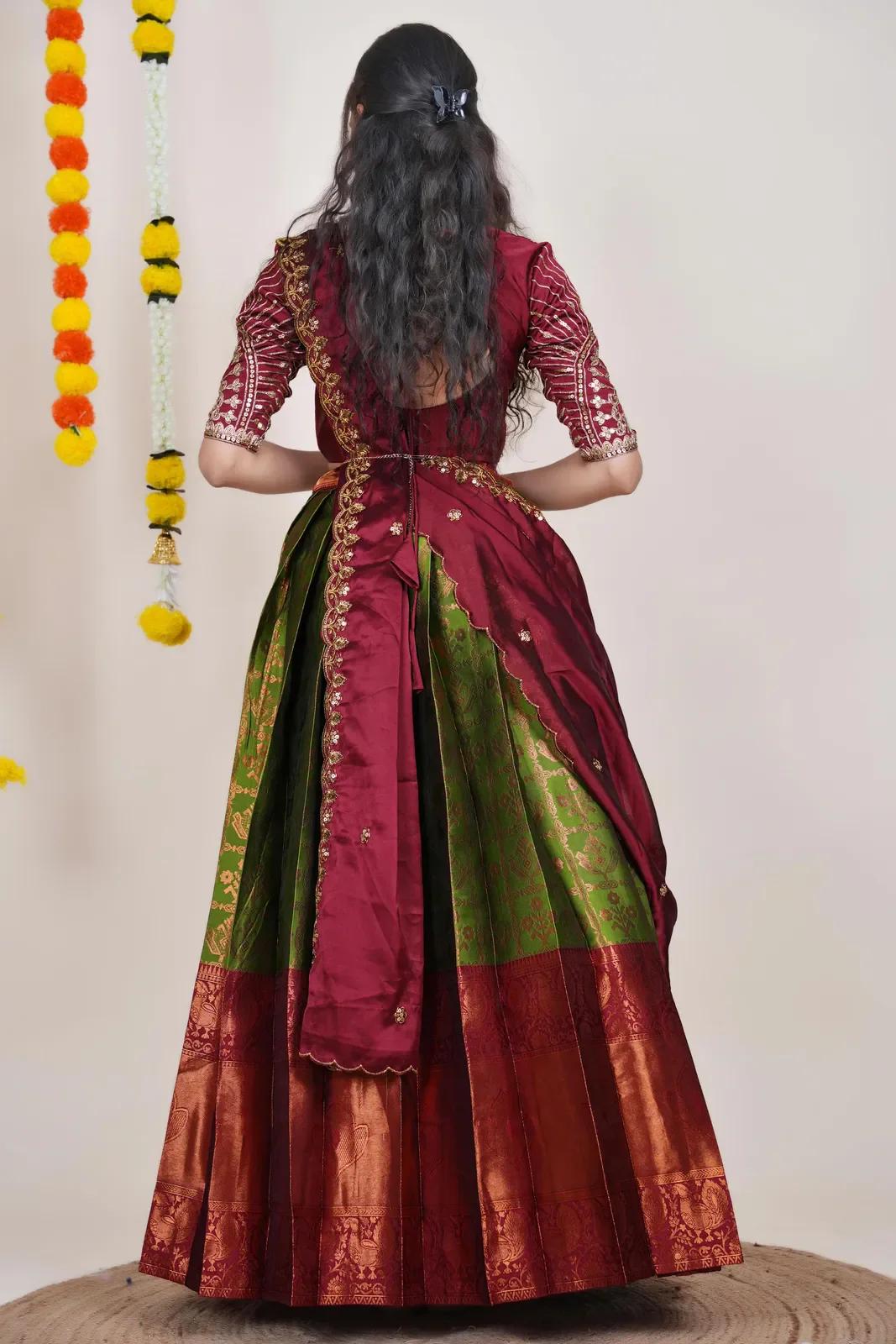 South Indian Festival Traditional Half Saree Ojasvini - Image 67