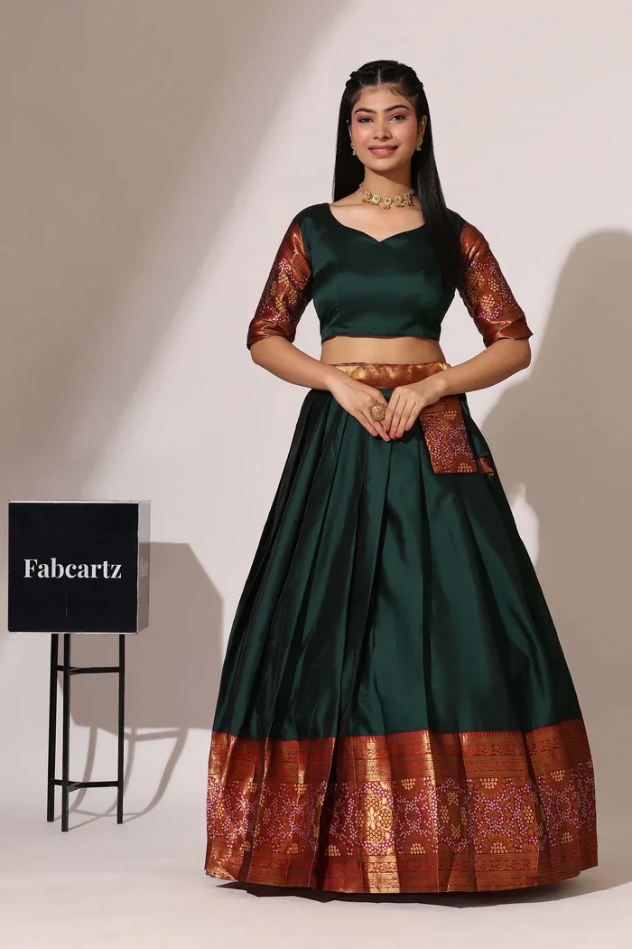 South Indian Festival Traditional Half Saree PushpaBandhini - Image 17