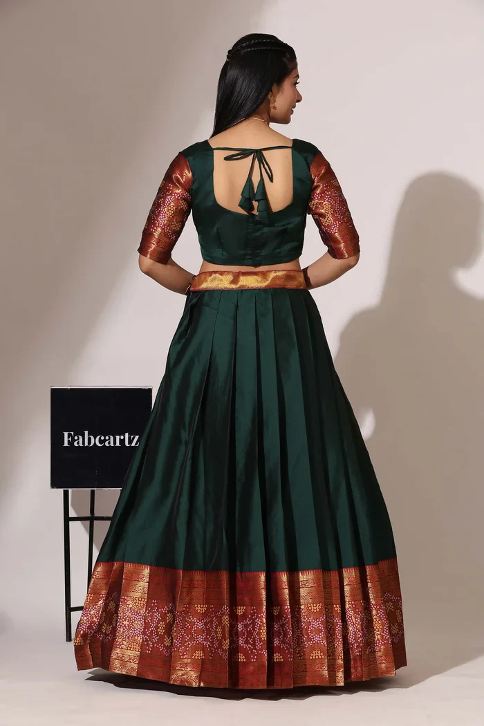 South Indian Festival Traditional Half Saree PushpaBandhini - Image 18