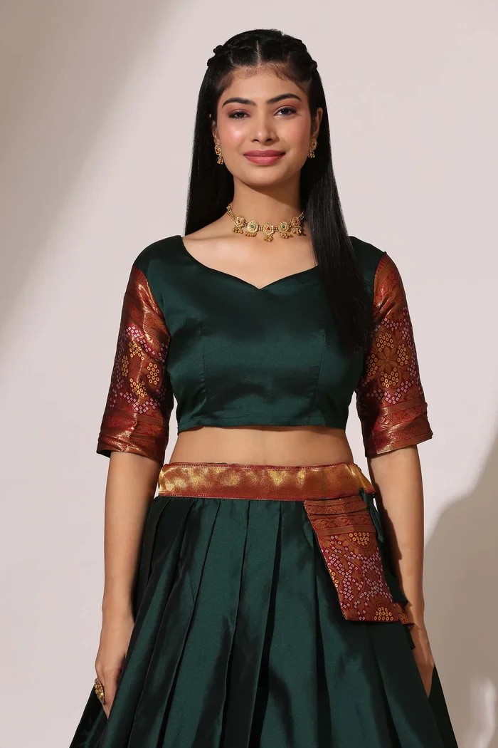 South Indian Festival Traditional Half Saree PushpaBandhini - Image 19