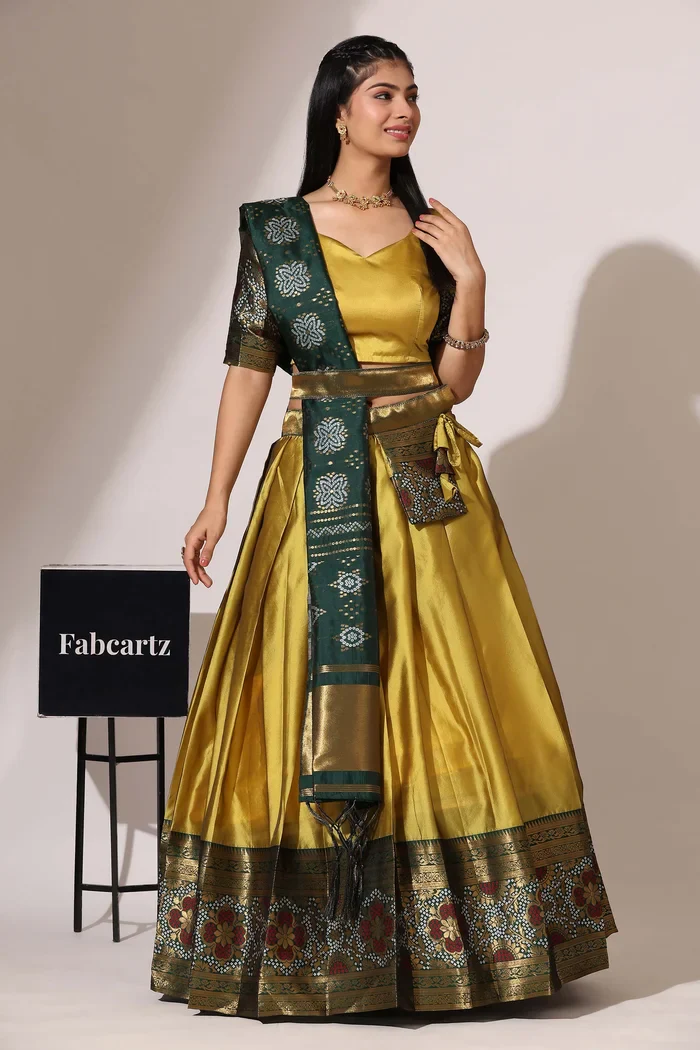 South Indian Festival Traditional Half Saree PushpaBandhini - Image 33