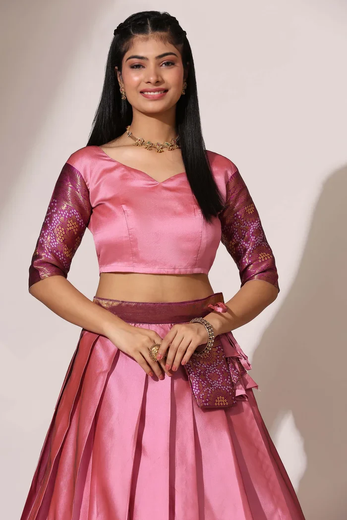 South Indian Festival Traditional Half Saree PushpaBandhini - Image 8