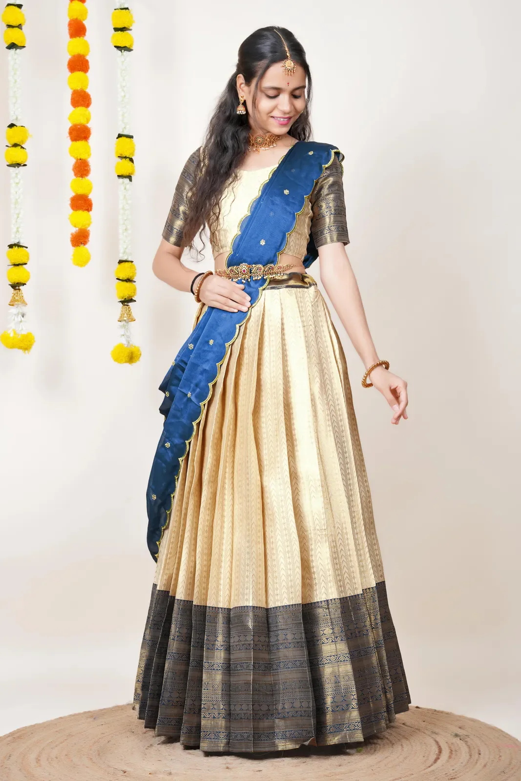 South Indian Festival Traditional Half Saree Rehani - Image 102