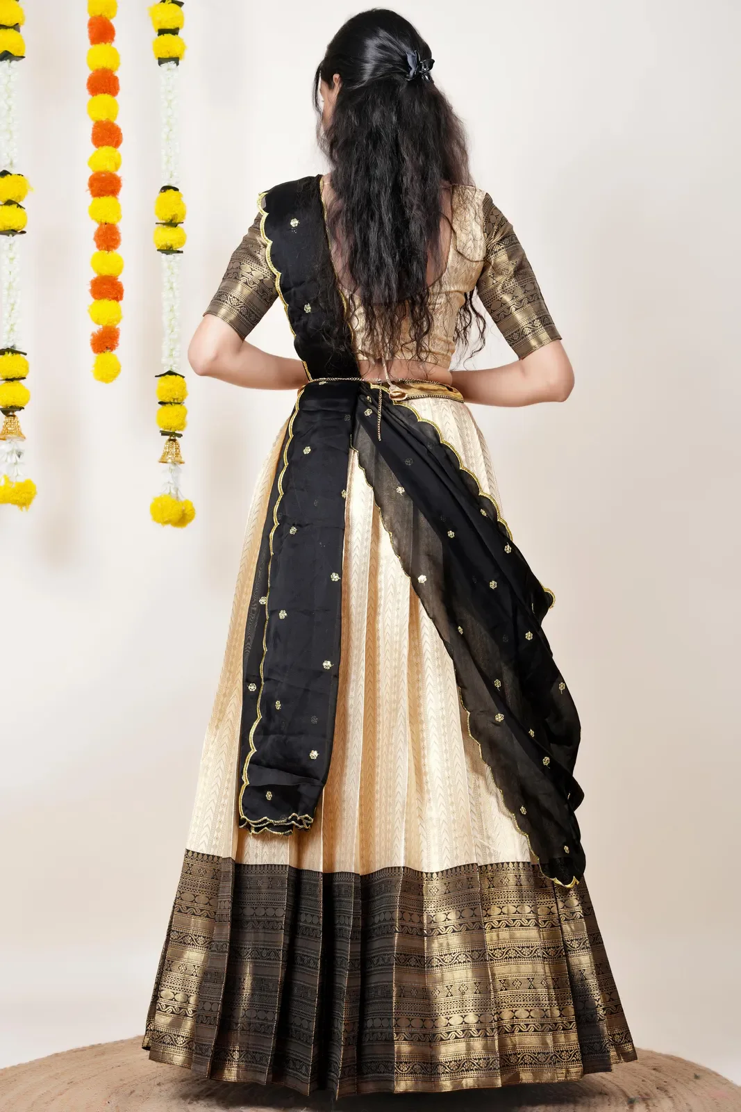 South Indian Festival Traditional Half Saree Rehani - Image 12