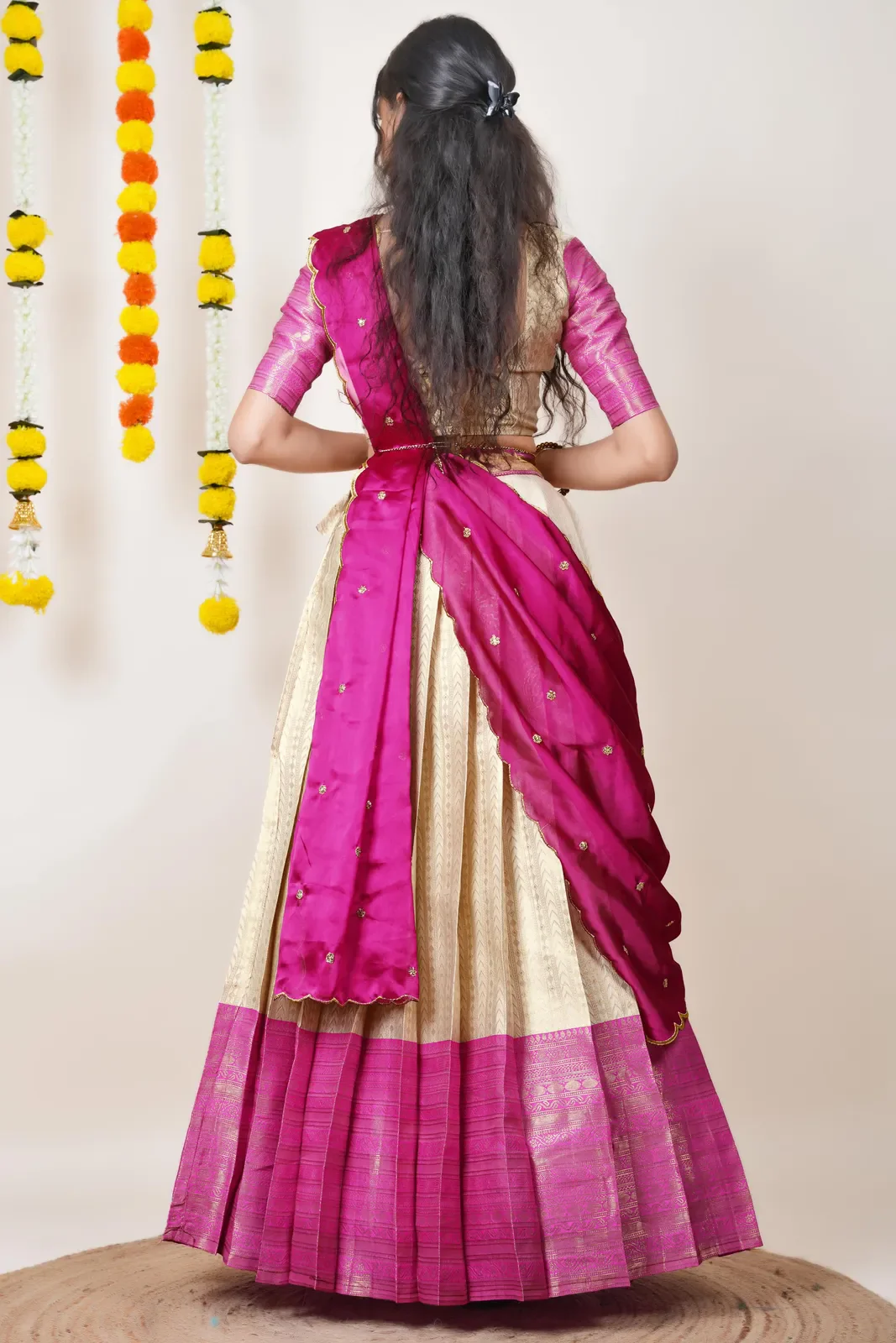 South Indian Festival Traditional Half Saree Rehani - Image 72