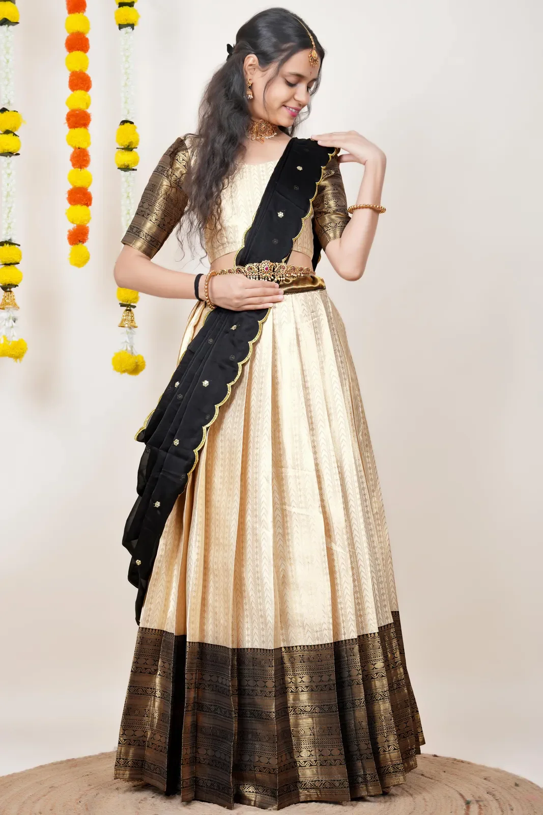 South Indian Festival Traditional Half Saree Rehani - Image 88