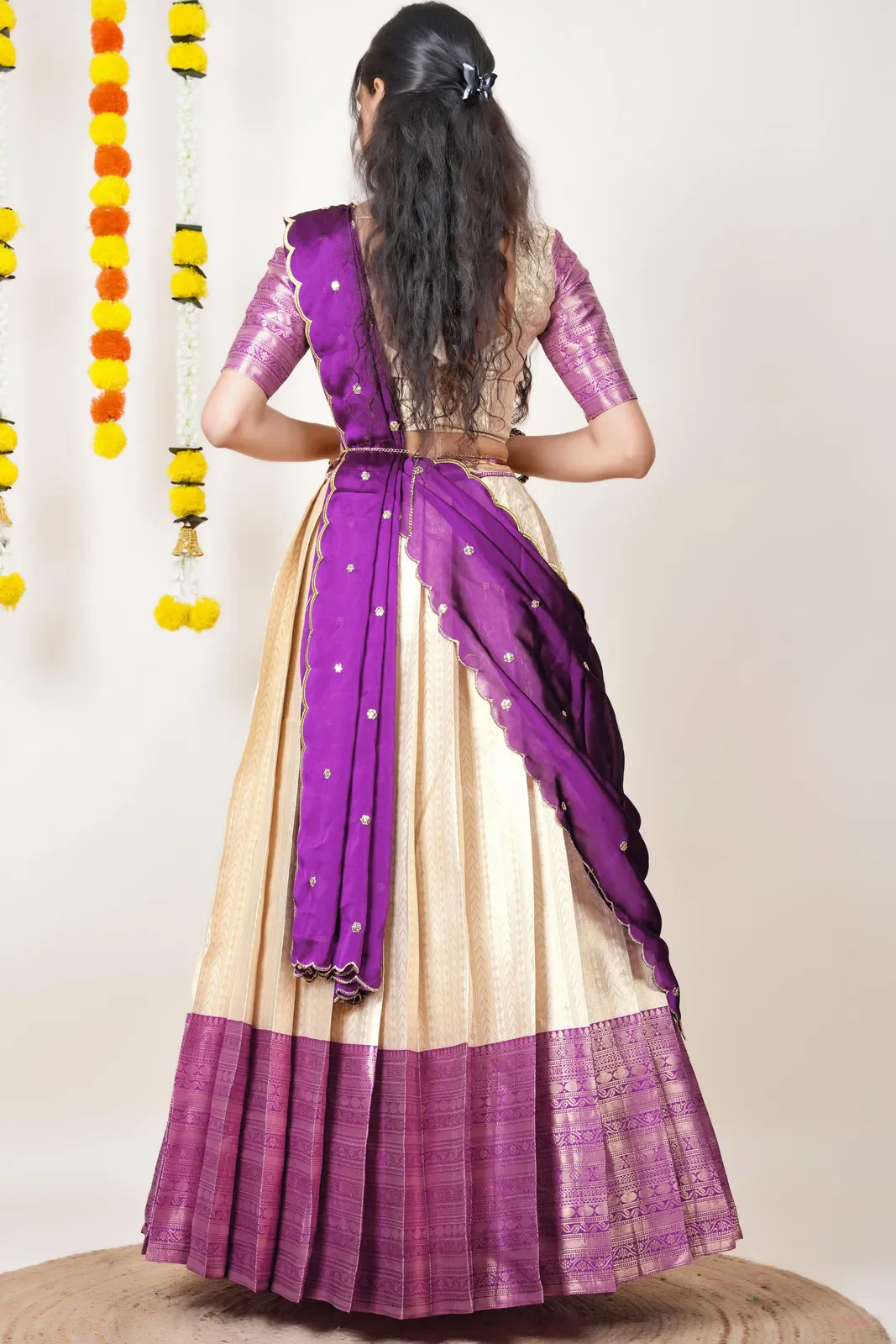 South Indian Festival Traditional Half Saree Rehani - Image 96