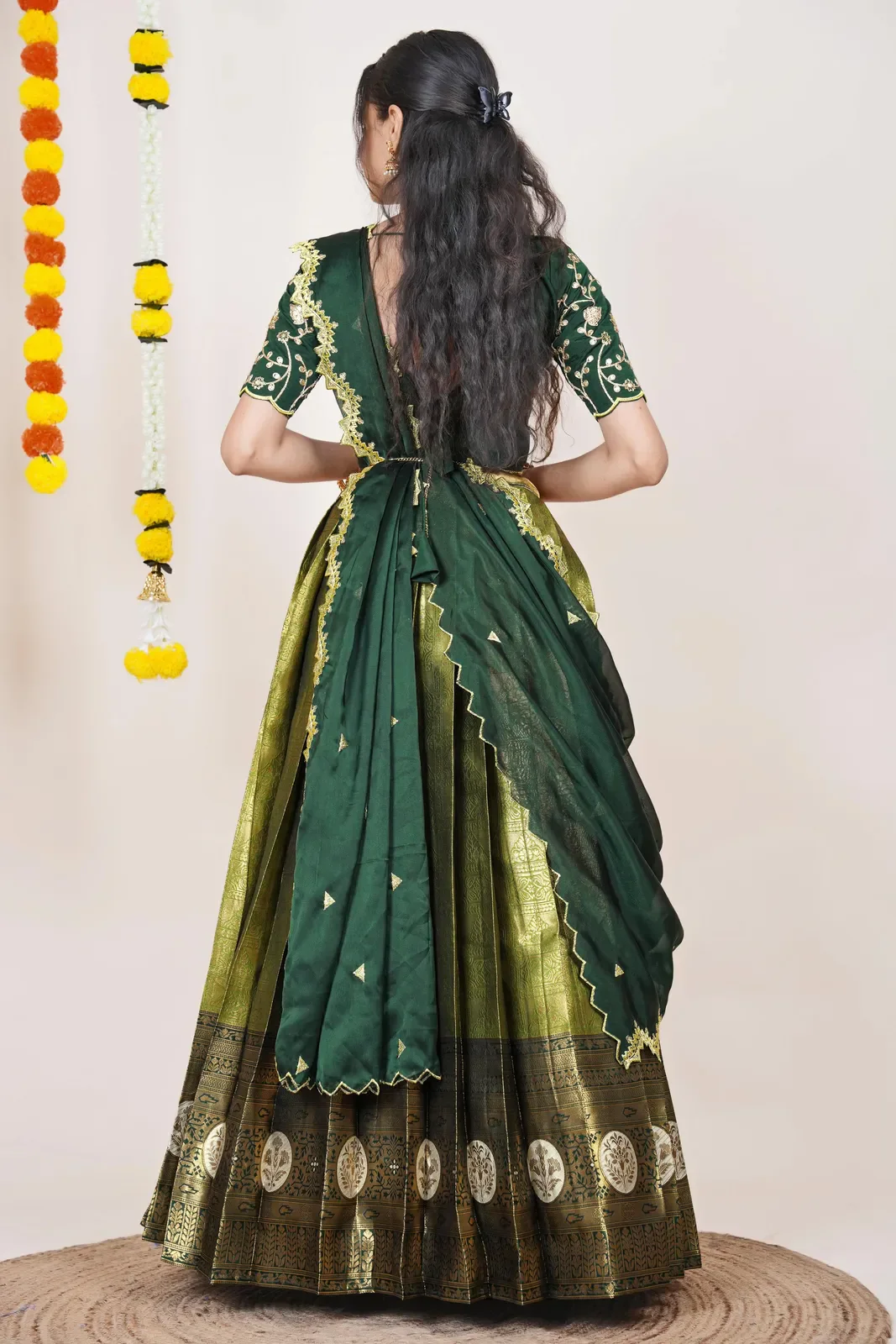 South Indian Festival Traditional Half Saree Shailee - Image 2