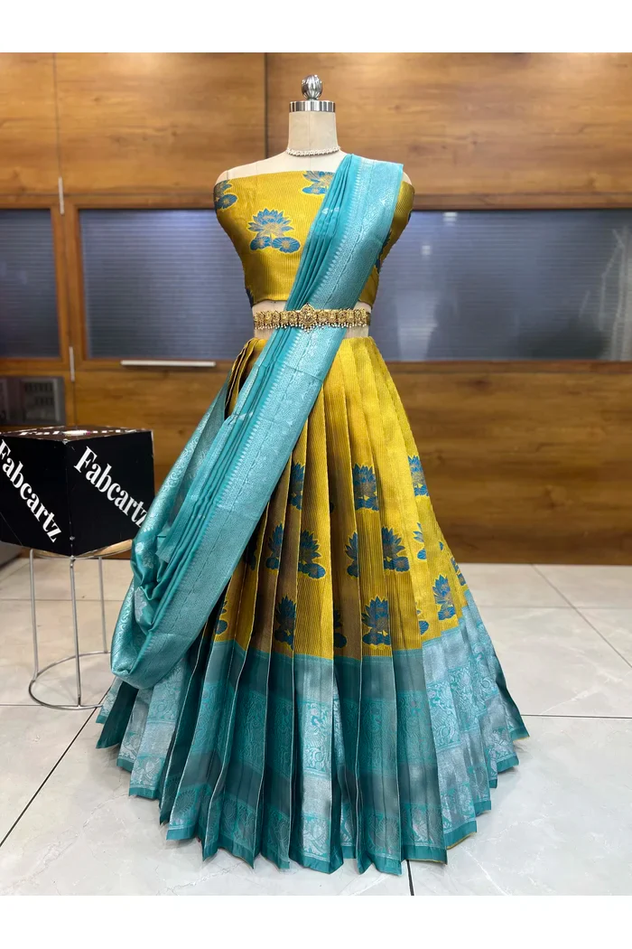 South Indian Festival Traditional Half Saree Srikarthikeyan - Image 10