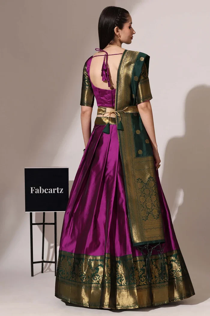 South Indian Festival Traditional Half Saree Sundarii - Image 12