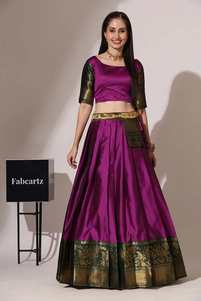 South Indian Festival Traditional Half Saree Sundarii - Image 16