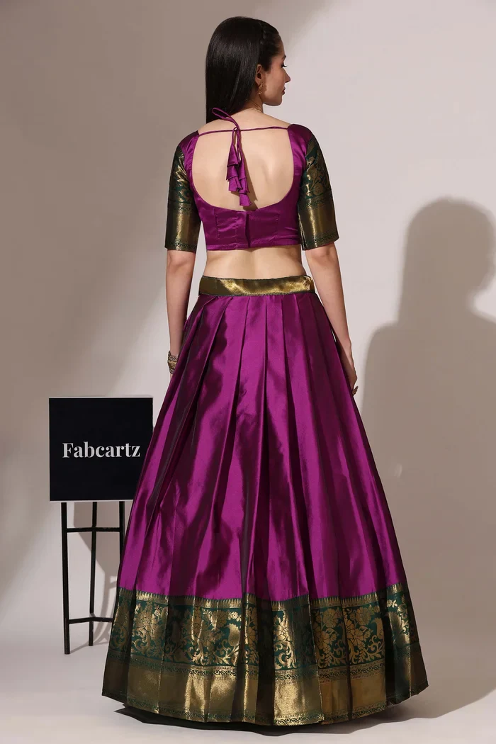 South Indian Festival Traditional Half Saree Sundarii - Image 17