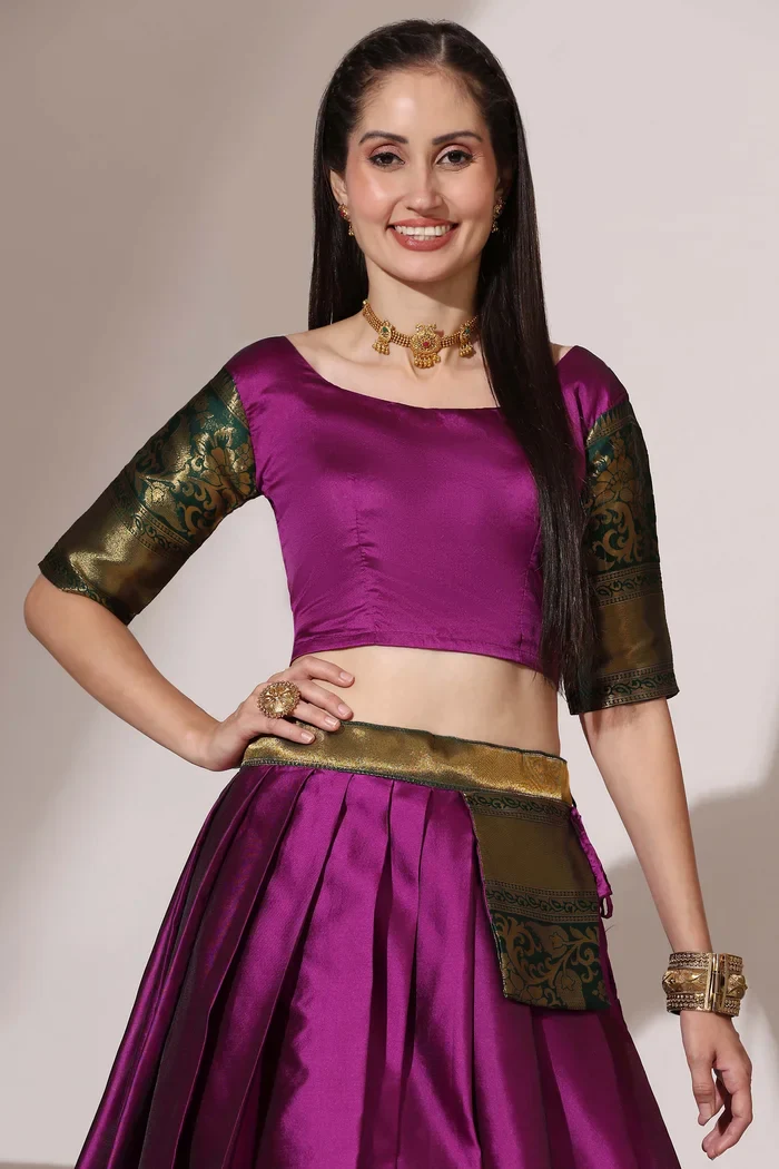 South Indian Festival Traditional Half Saree Sundarii - Image 18