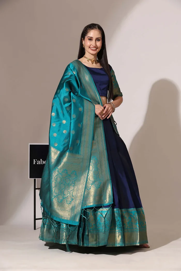 South Indian Festival Traditional Half Saree Sundarii - Image 23