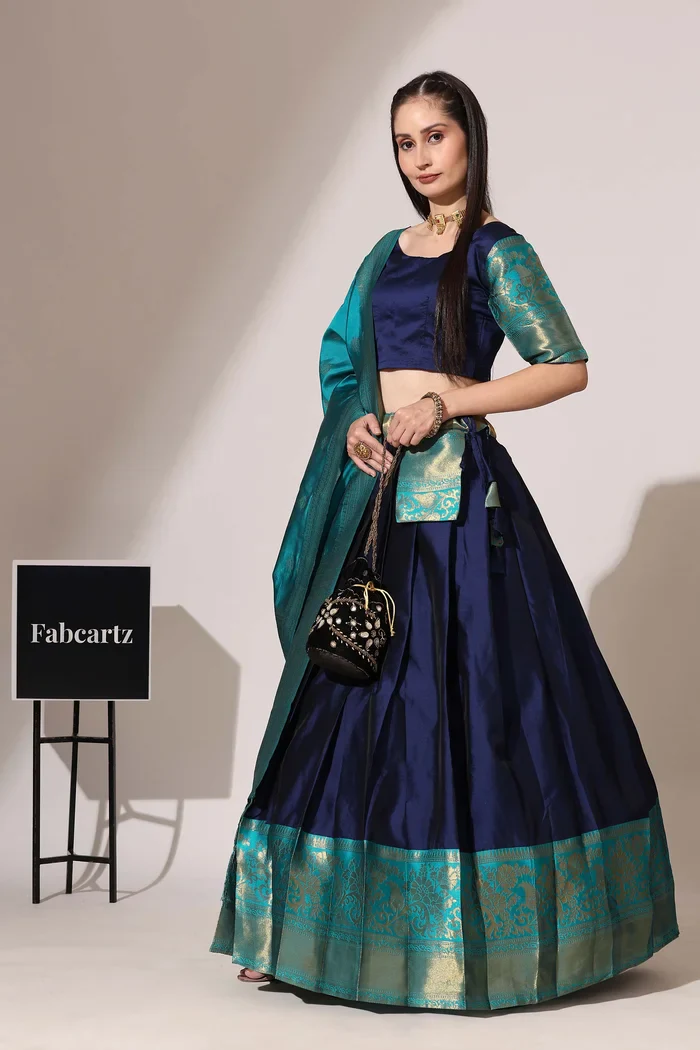 South Indian Festival Traditional Half Saree Sundarii - Image 24