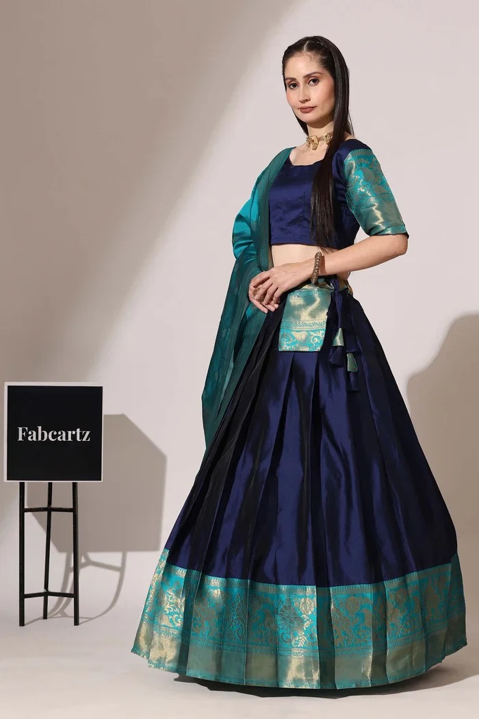 South Indian Festival Traditional Half Saree Sundarii - Image 25