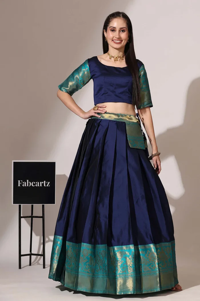 South Indian Festival Traditional Half Saree Sundarii - Image 26