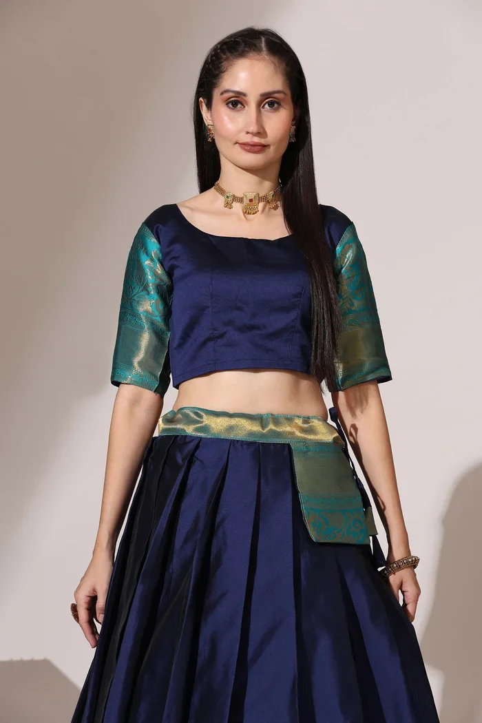 South Indian Festival Traditional Half Saree Sundarii - Image 28