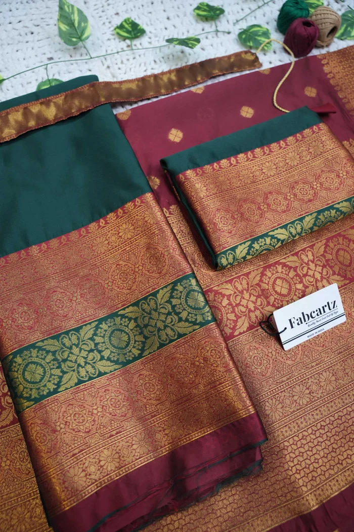 South Indian Festival Traditional Half Saree UniversalPlain - Image 59