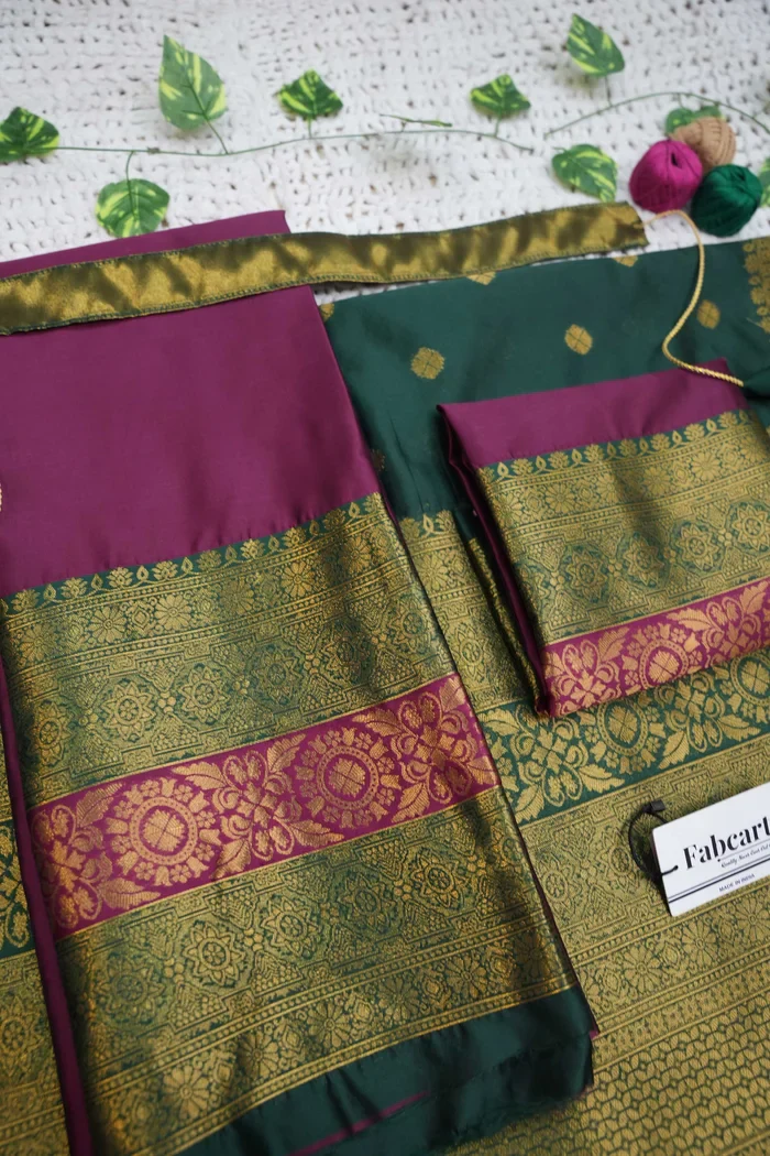 South Indian Festival Traditional Half Saree UniversalPlain - Image 66