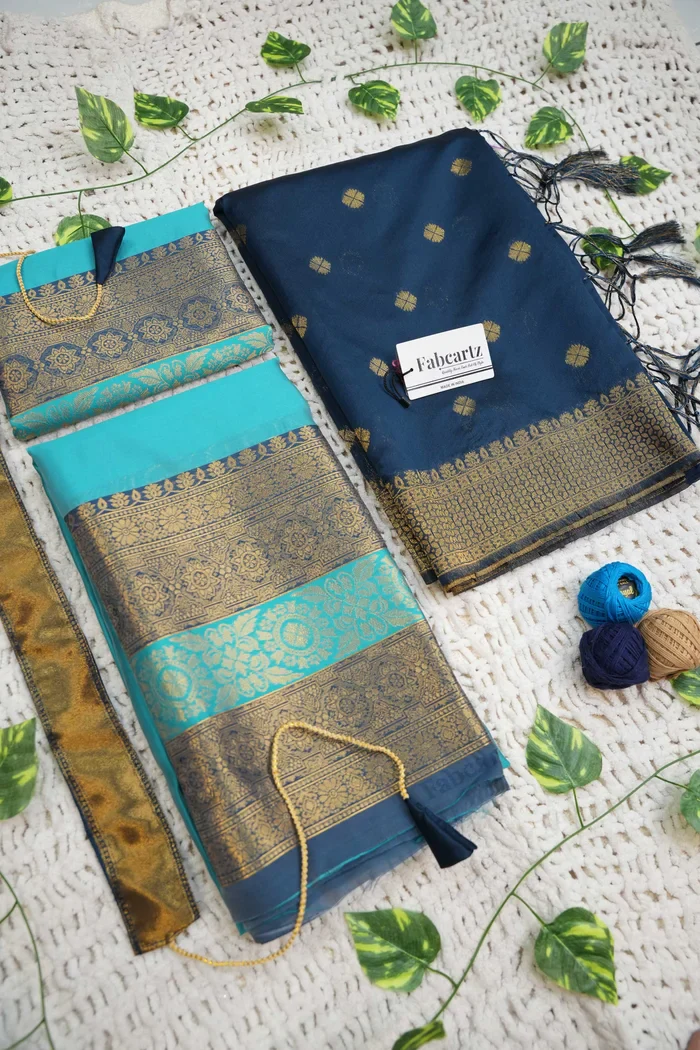 South Indian Festival Traditional Half Saree UniversalPlain - Image 69