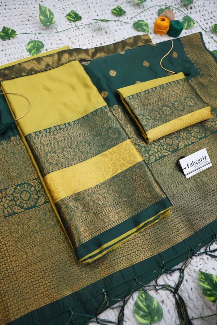 South Indian Festival Traditional Half Saree UniversalPlain - Image 89