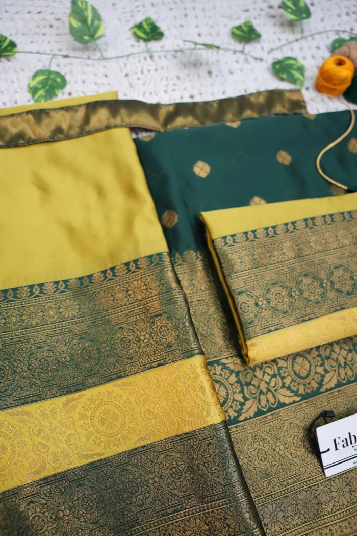 South Indian Festival Traditional Half Saree UniversalPlain - Image 90