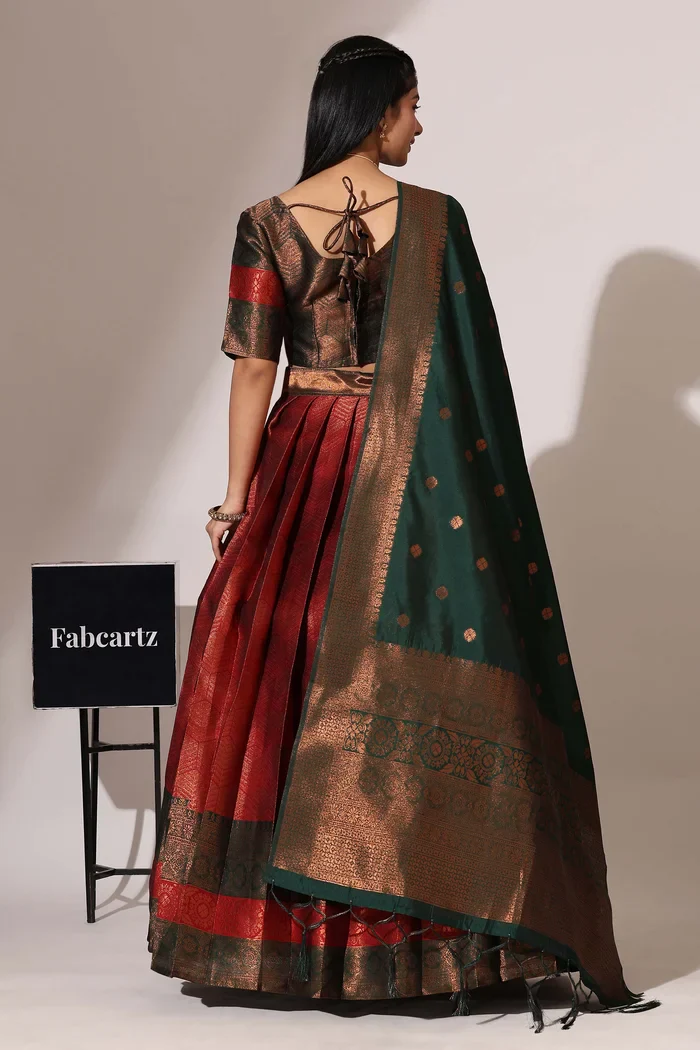 South Indian Festival Traditional Half Saree UniversalWork - Image 32