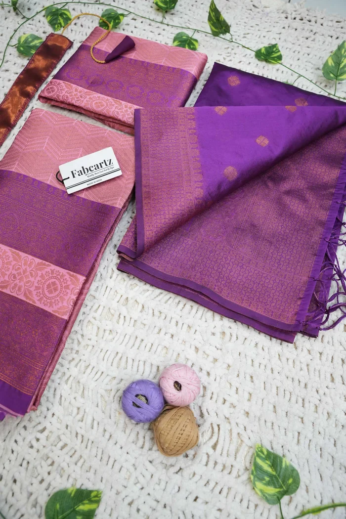 South Indian Festival Traditional Half Saree UniversalWork - Image 54