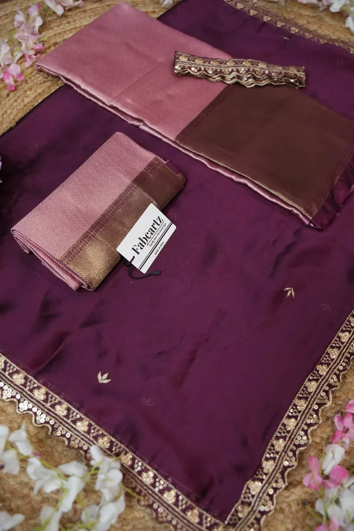 South Indian Festival Traditional Half Saree with Embroidered Blouse & Dupatta Kanika - Image 47