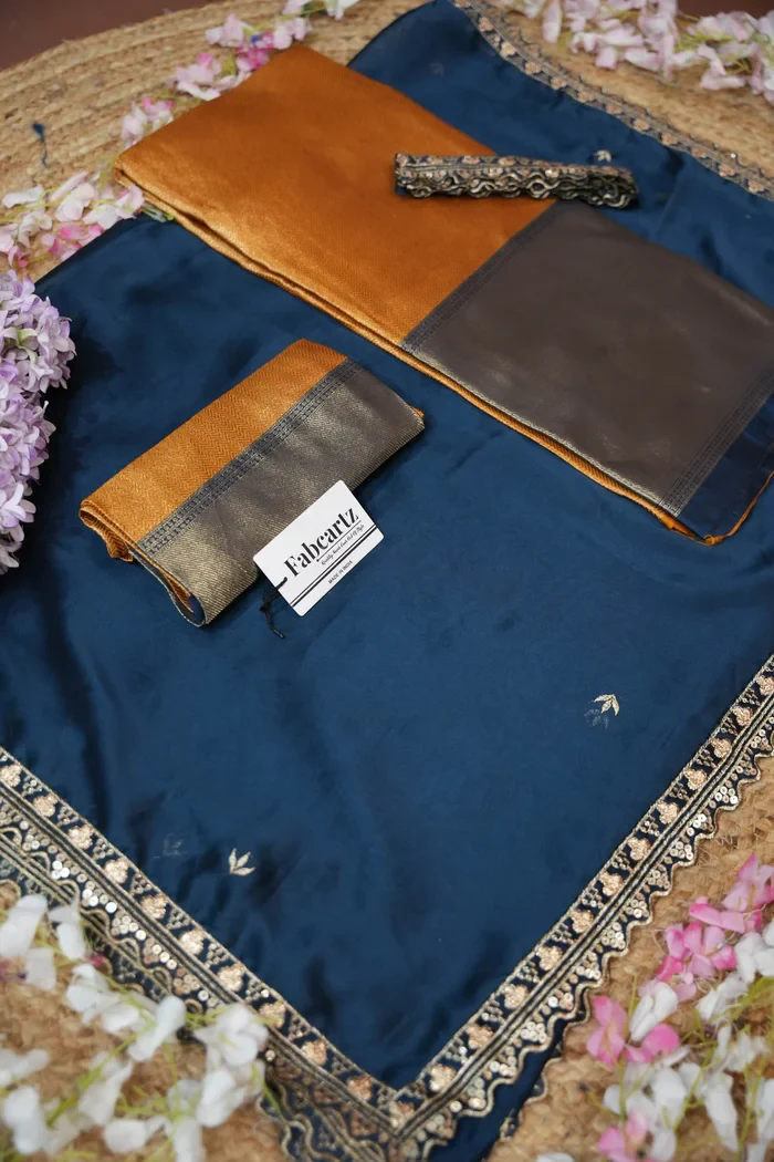 South Indian Festival Traditional Half Saree with Embroidered Blouse & Dupatta Kanika - Image 62